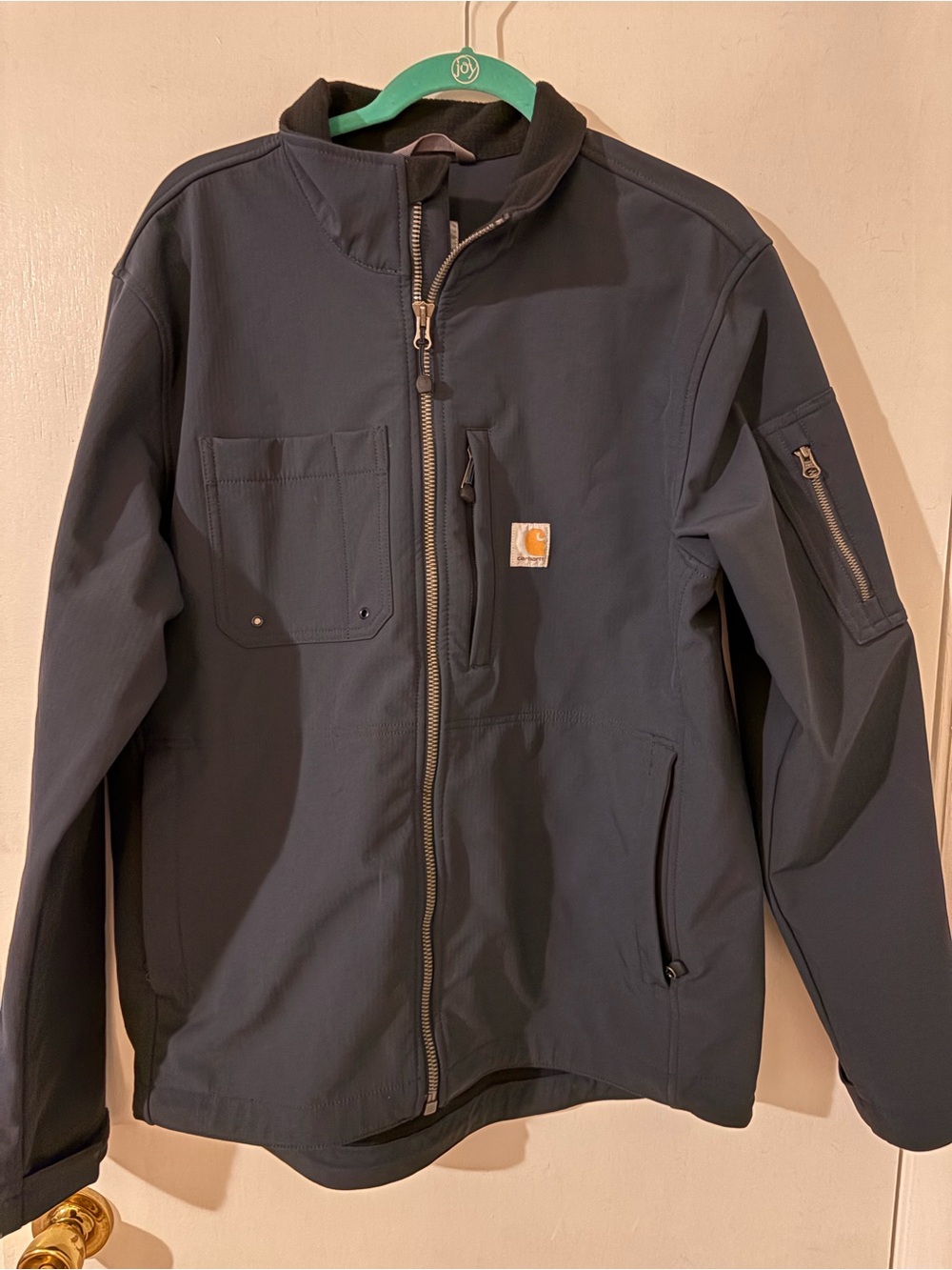 Carhartt Men's Navy Rough cut jacket rain defender. Size lrg Like nwot